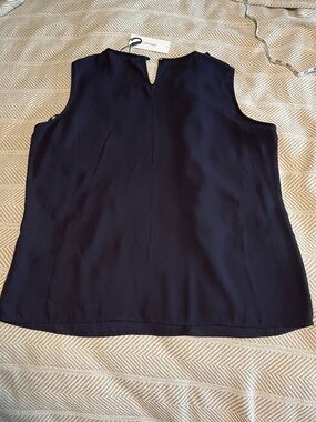 Calvin Klein Sleeveless Navy Women's Shell Top L